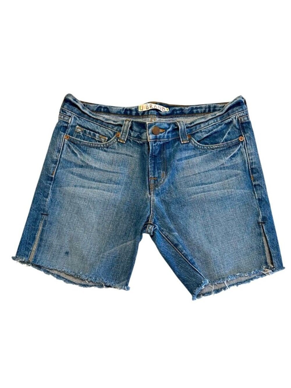 J Brand | Women's Blue Mid Rise Cut Off Denim Shorts Size 27
